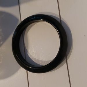 Plastic black bangle bracelet